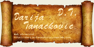 Darija Tanacković vizit kartica